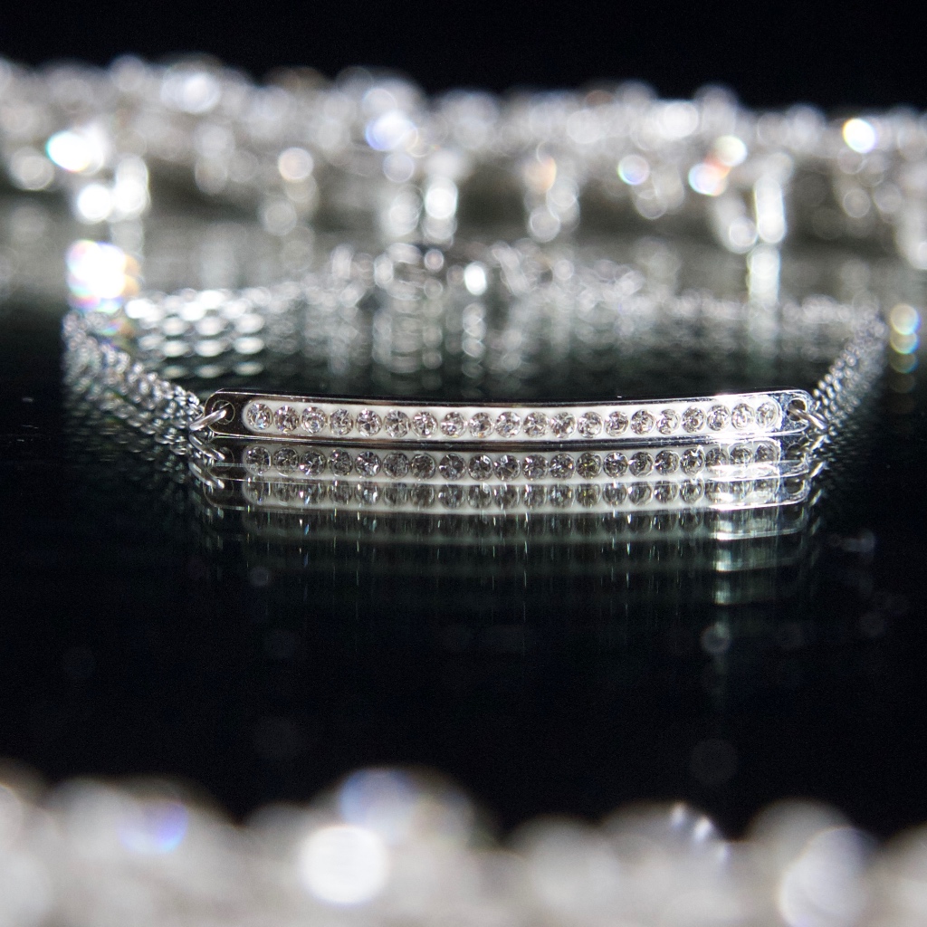 14kt Gold Dipped Swarovski Crystal Bracelet